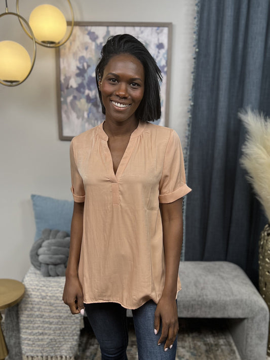 Told You So Women's V-Neck Short Sleeve Top *Final Sale*