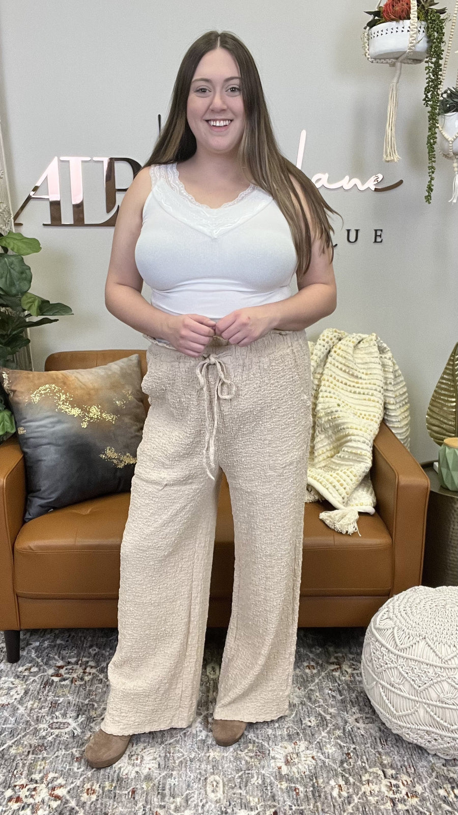 Can't Leave It Alone Women's Textured Woven Pants