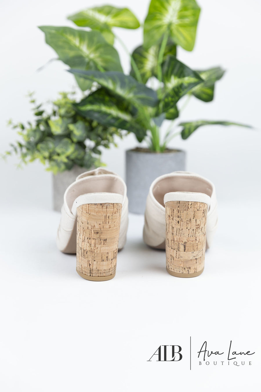 Qupid Alona Women's 4" Cork Heel Mule