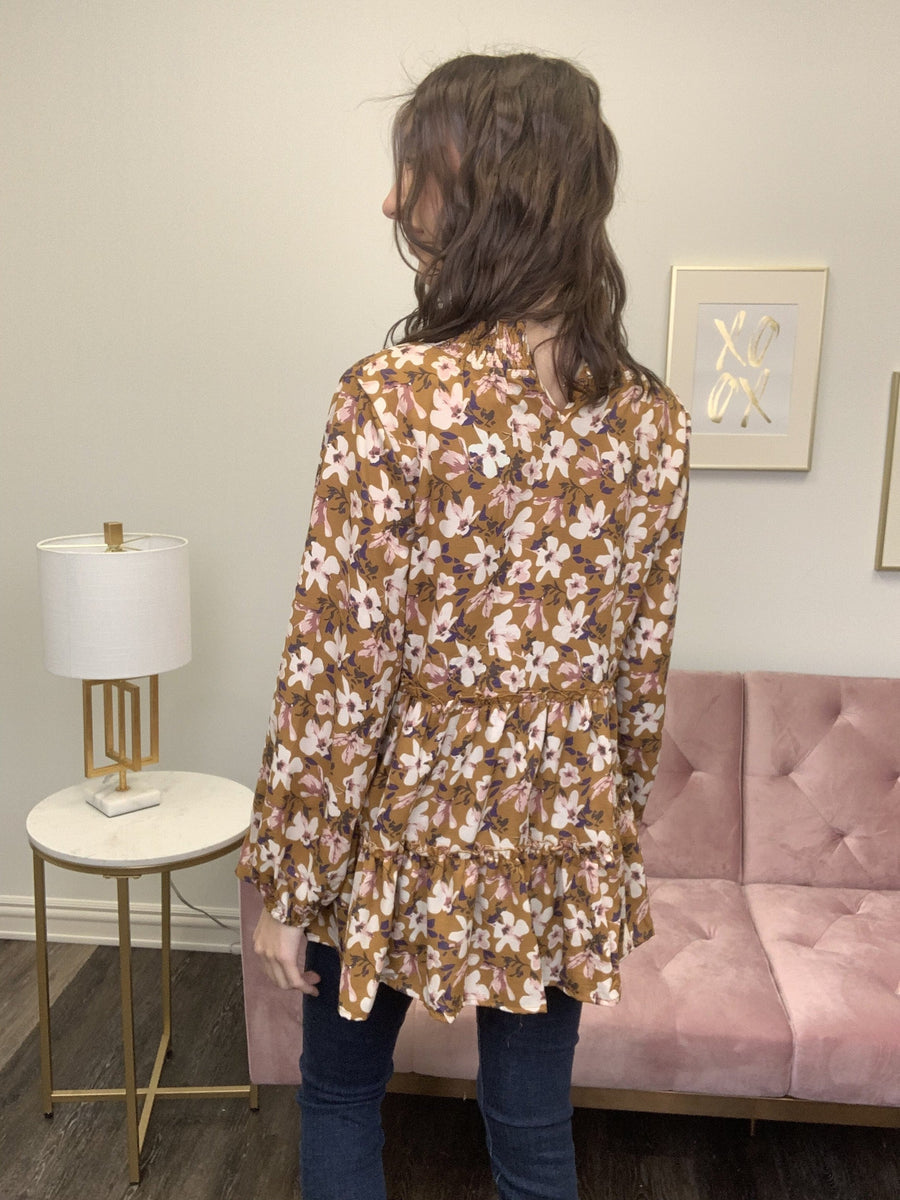 Dream Floral Women's Smocked Long Sleeve Top *Final Sale*