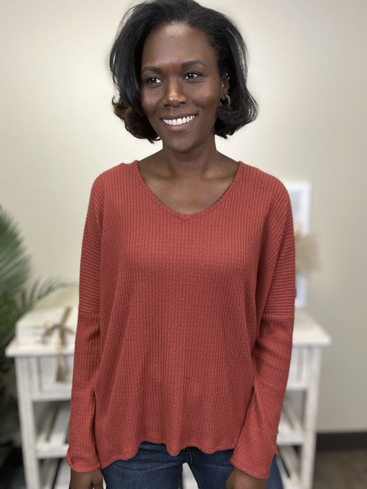 Quiet Time Women's Pullover Relaxed Long Sleeve Top *Final Sale*