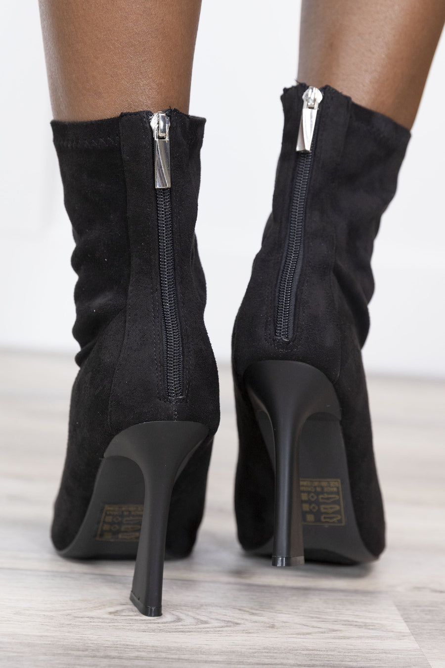 Qupid Lovesome Women's Open Toe Sock Bootie