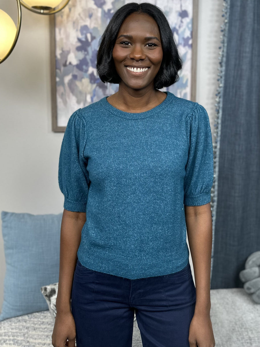 Over The Edge Women's Midweight Short Poof Sleeve Sweater