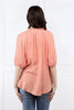 Change Their Minds Textured Hi-Lo Short Sleeve Top *Final Sale*
