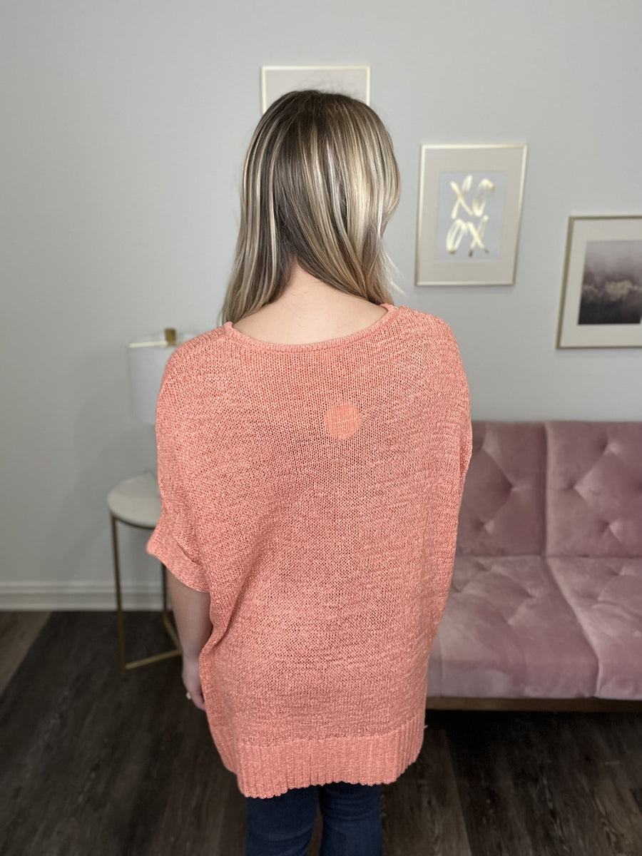 Witty Humor Women's Half Sleeve Hi Lo Sweater *Final Sale*