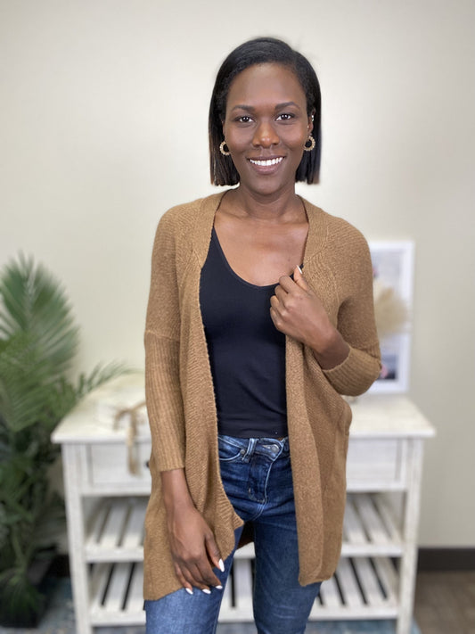 Give Me All Your Lovin Women's Open Front Drop Shoulder Cardigan *Final Sale*