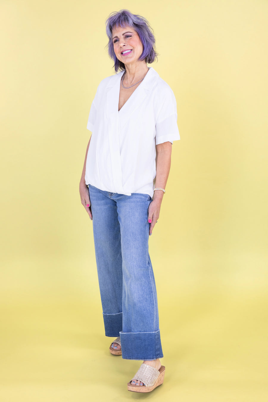 Women's Everyday Hi-Lo Short Sleeve Top