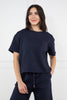 Lets Meet Up Women's Textured Front Pocket Short Sleeve Top *Final Sale*