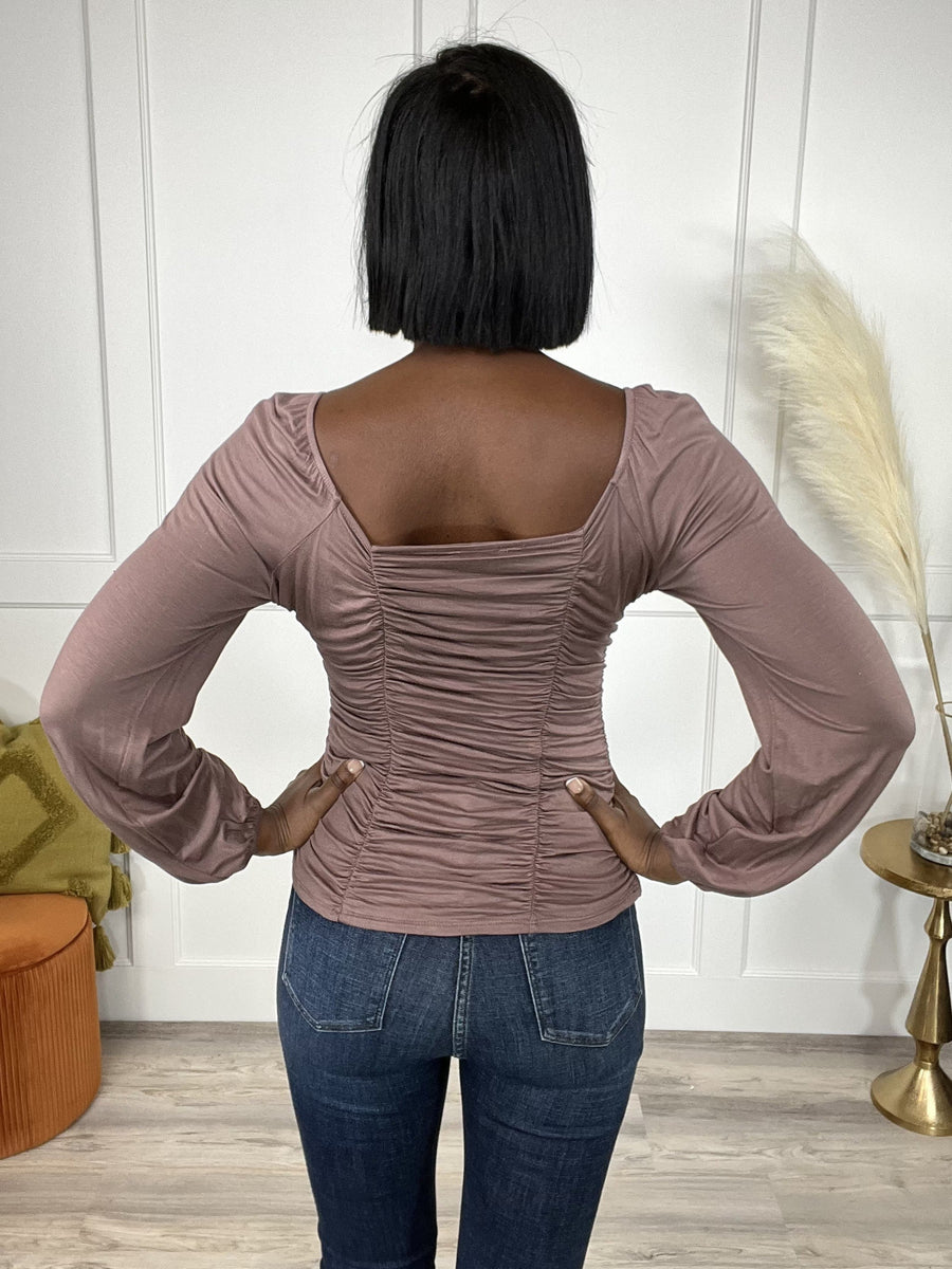 Little Ruchets Of Fun Women's Square Neckline Top *Final Sale*