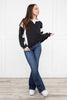 Taking It to the Extreme Women's Two Tone Boat Neckline Hi Lo Sweatshirt * Final Sale*
