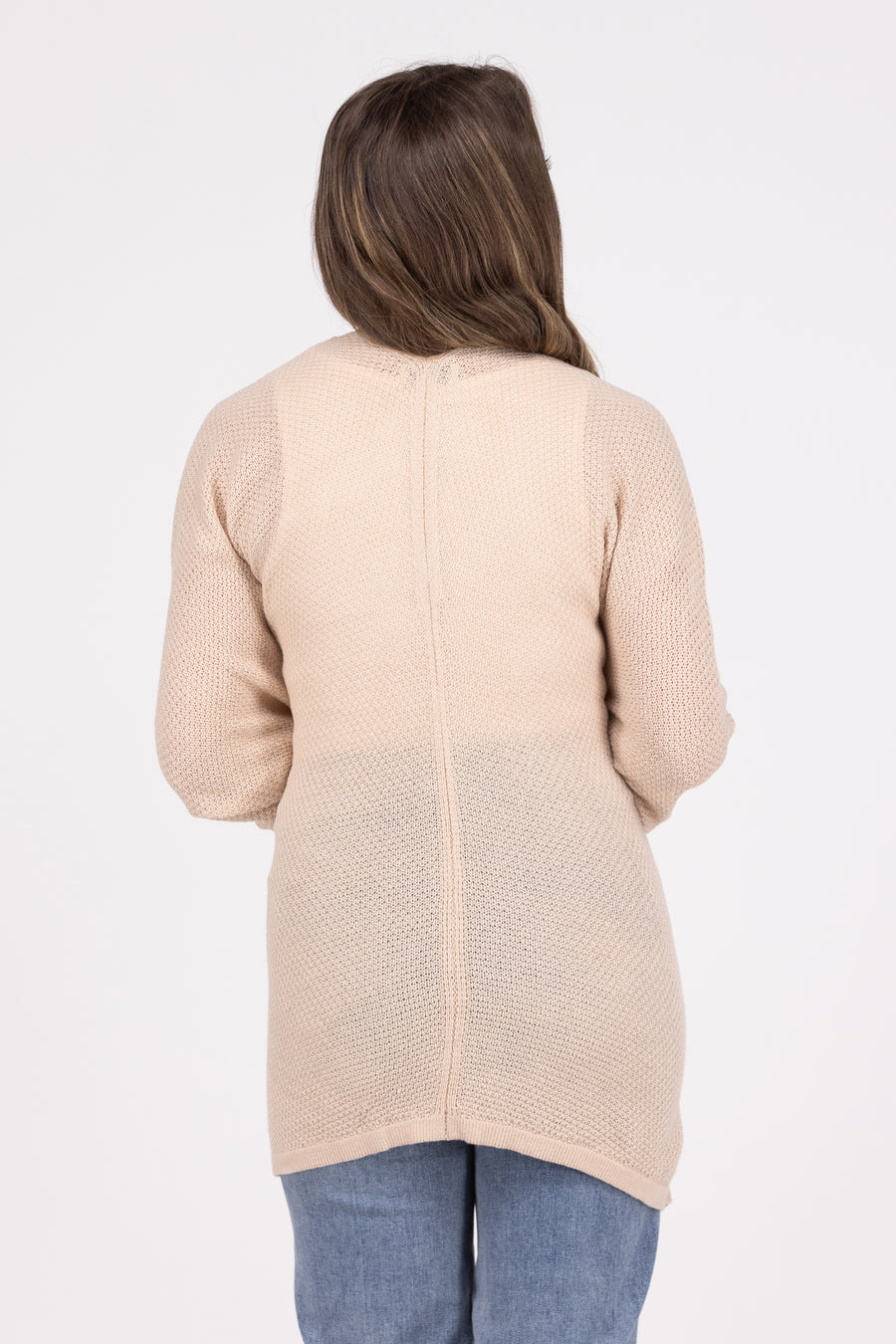 Follow My Lead Women's Open Knit Long Sleeve Cardigan