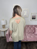 One More Night Women's Cowl Neck Oversized Short Sleeve Top