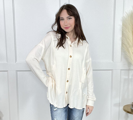 Settle Down Sweetheart Women's Button Down Shacket