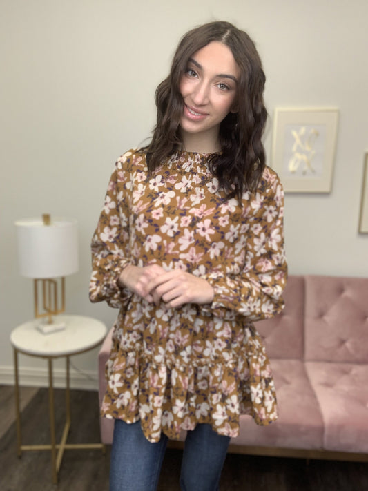 Dream Floral Women's Smocked Long Sleeve Top *Final Sale*