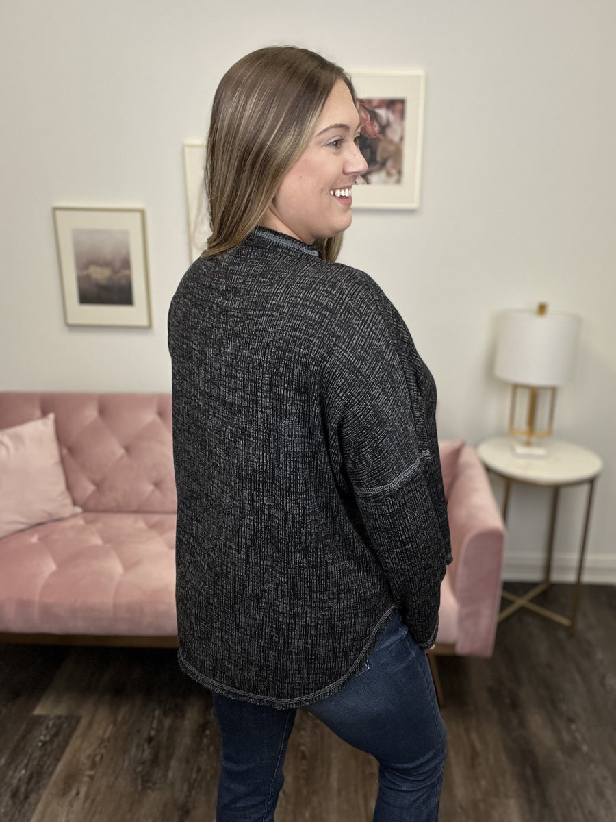 Glimpse Of Us Women's Textured Long Sleeve Top *Final Sale*