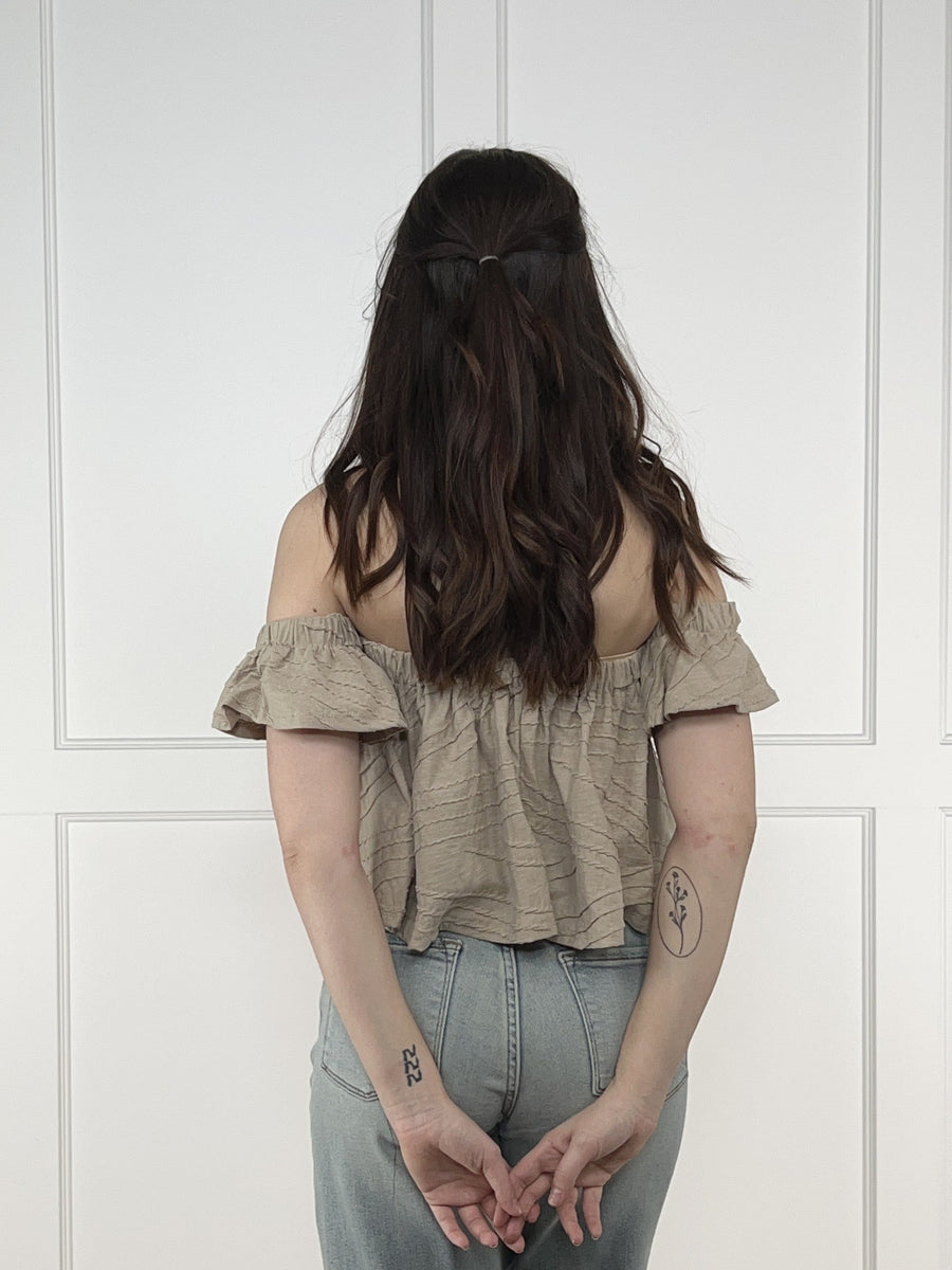 My Own Way Women's Textured Off The Shoulder Top *Final Sale*