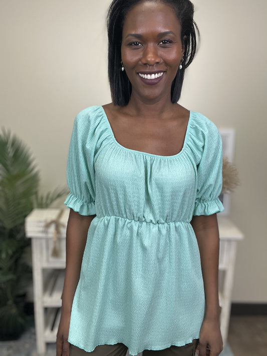 Trial And Error Women's Lightweight Textured Short Sleeve Top *Final Sale*