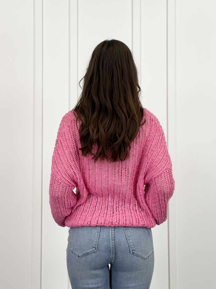 Sheer Power Women's Ribbed Drop Shoulder Sweater *Final Sale*