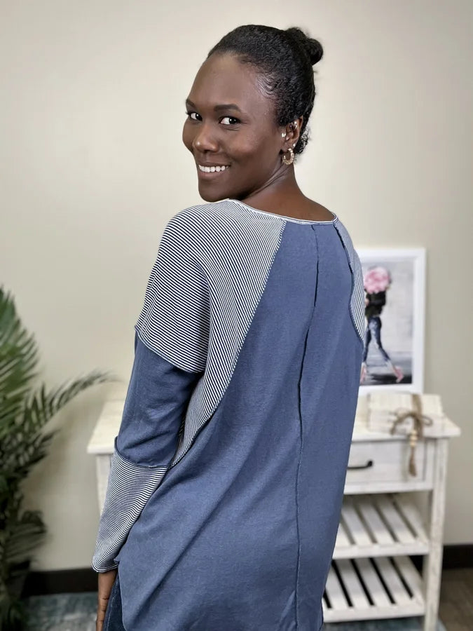 Starting Memories Women's Striped Long Sleeve Top