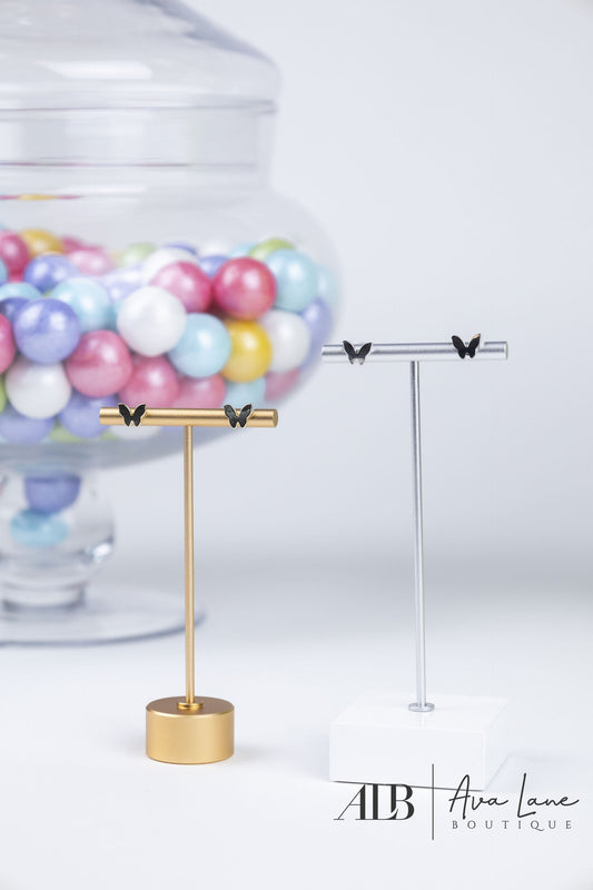 B.b Lila Flutter Stud Earrings