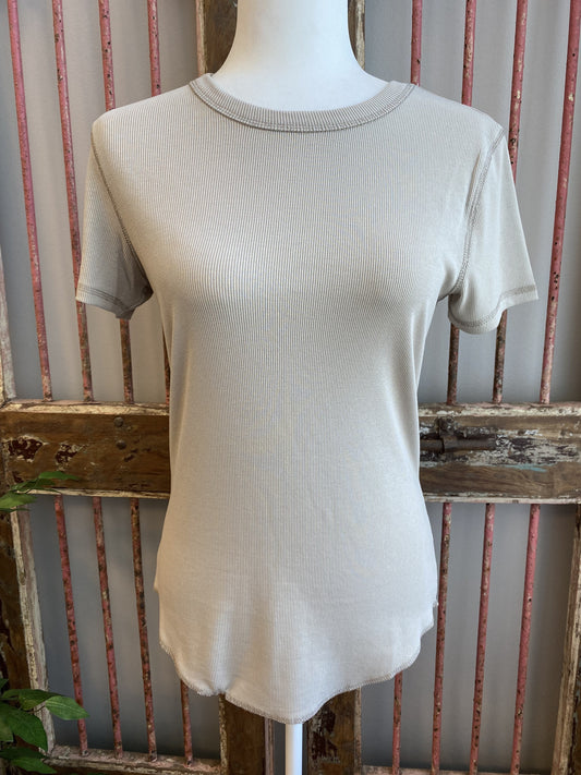 Simply Put Women's Ribbed Short Sleeve Top