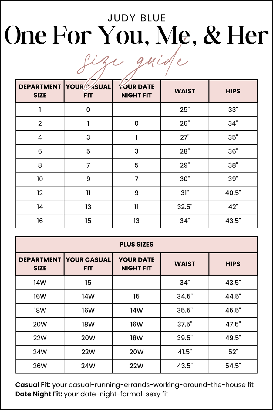 Judy Blue One For You, Me, And Her *Three Lengths* Women's High-Rise Slim Fit Bootcut Denim