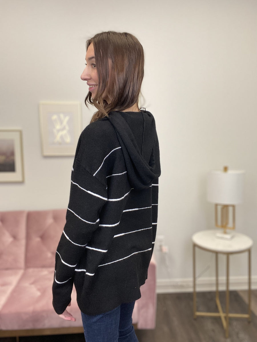 The Fabulous Women's Striped Hooded Long Sleeve Top *Final Sale*