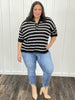 Not Trapped Anymore Women's Striped Dolman Sleeve Sweater *Final Sale*