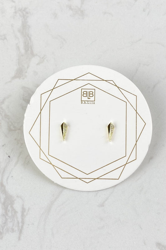 B.b Lila Cubic Zirconia Diamond Stud Earrings