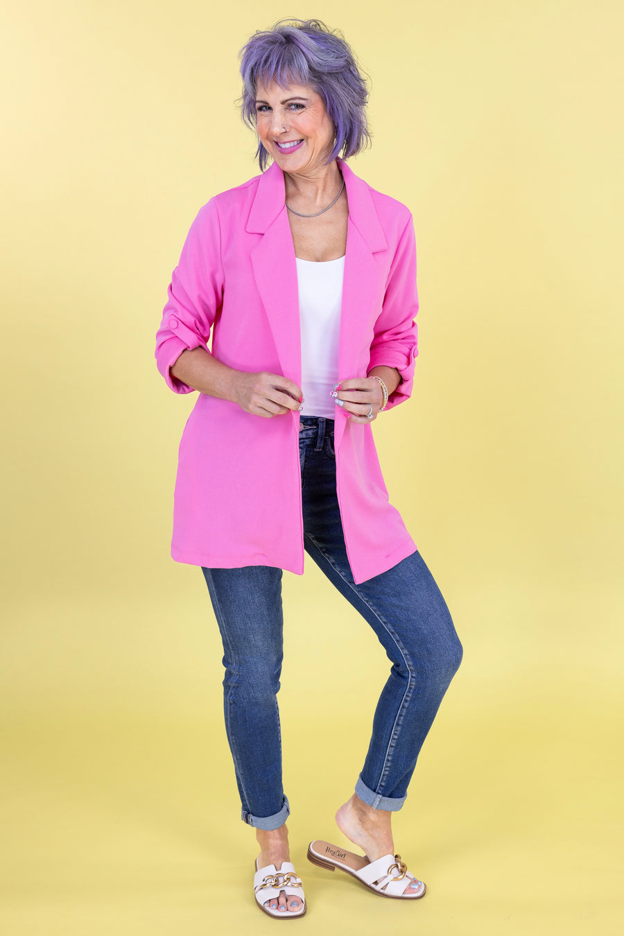 Women's Relaxed Open Front Blazer