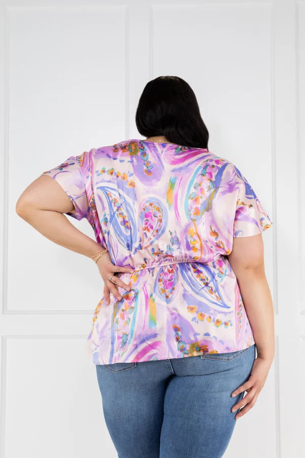 Add A Little Color Women's Bold Tiered Short Sleeve Top