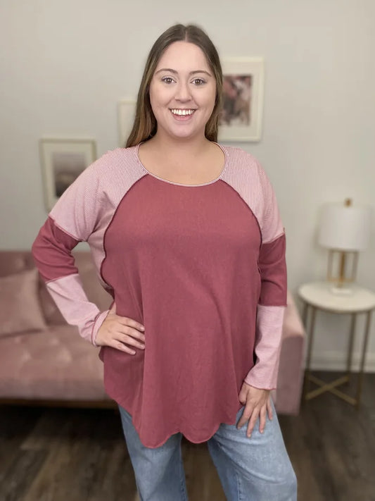 Starting Memories Women's Striped Long Sleeve Top