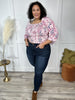 All The Spots Women's Smocked Long Sleeve Top