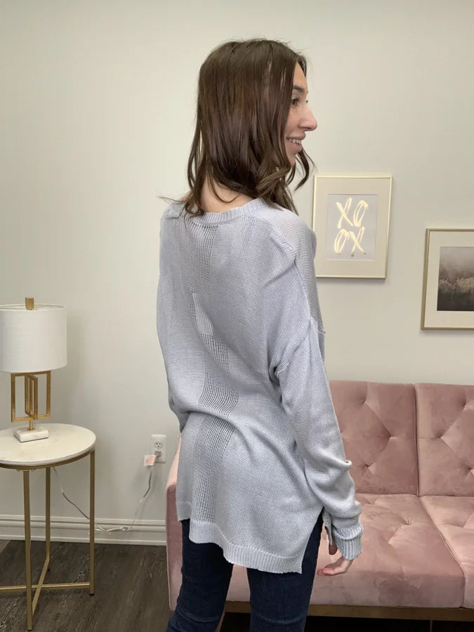 Love You Now Women's Loose Knit V-Neck Sweater *Final Sale*