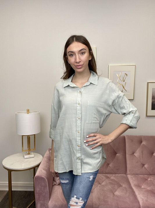 Button On The Fly Women's Lightweight Long Sleeve Top *Final Sale*