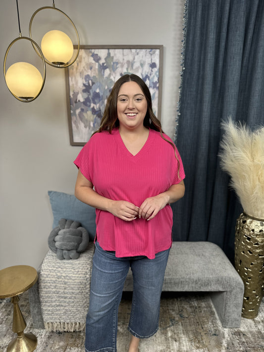 My Favorite Part Women's Hi-Lo Ribbed Knit Top *Final Sale*