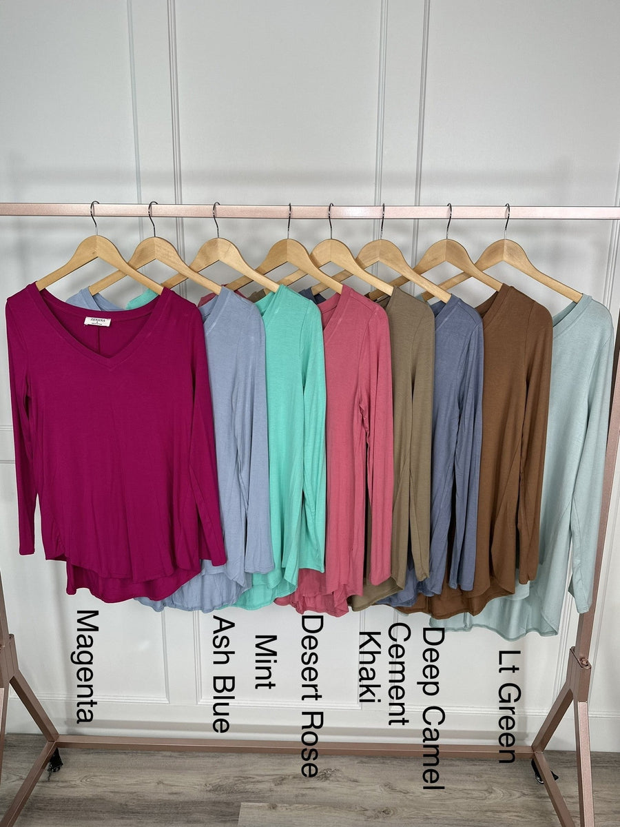 World Women's Classic Hi-Lo Long Sleeve Top