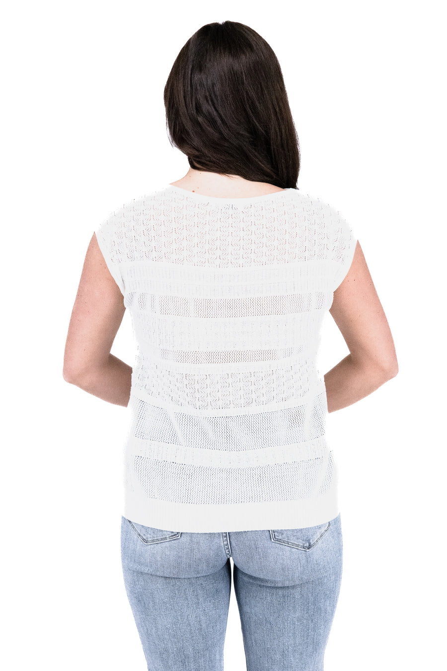 Women's Sleeveless Crochet Short Sleeve Top