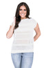 Women's Sleeveless Crochet Short Sleeve Top