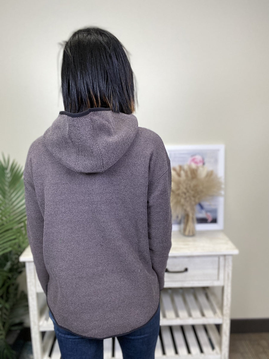 Walk With Me Women's Textured High-Neckline Hoodie