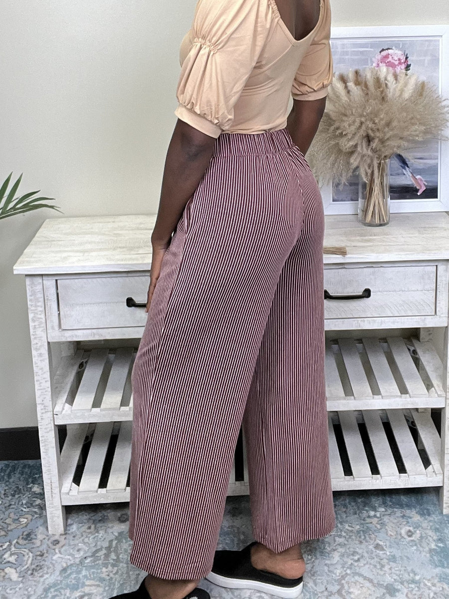 Give Me Space Women's Textured Wide Leg Pants
