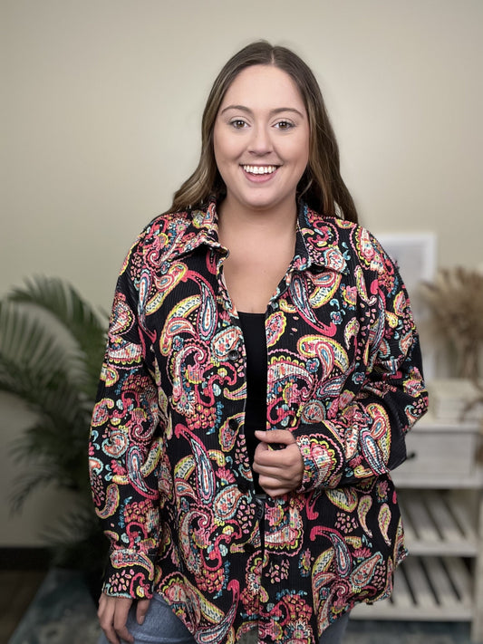 Be Bold Women's Bright Collared Shacket