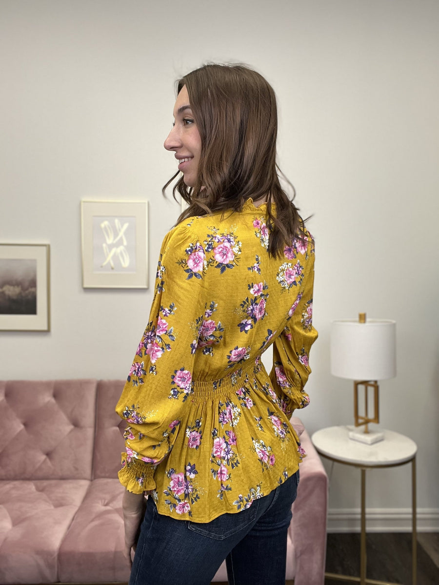 Gasp For Air Women's Ruffled Long Sleeve Top *Final Sale*