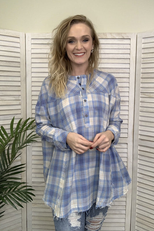 Feeling Groovy Women's Button Down Long Sleeve Top *Final Sale*