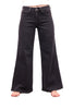 The Kim mid-rise wide leg tummy control jeans in charcoal, front view