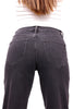 The Kim wide leg jeans in charcoal, back pocket detail