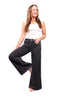 The Kim wide leg jeans in charcoal, showing leg movement