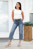 Judy Blue Live Laugh Love High-Rise Crop Wide Leg Denim