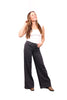 The Kim wide leg jeans in charcoal styled with boots