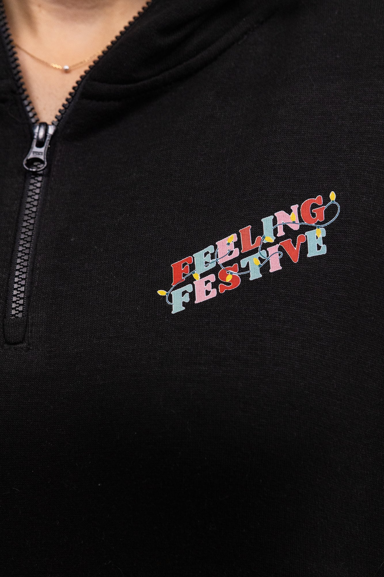 Feeling Festive Quarter Zip Hoodie *Final Sale*